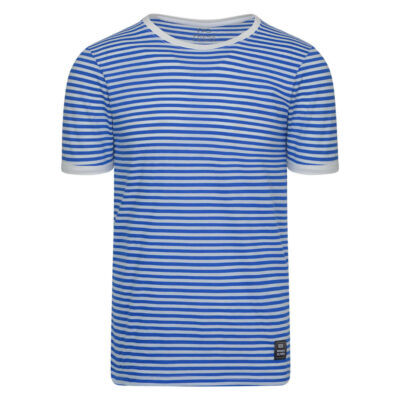 Fashionable Striped T-Shirt Blue Roi(Modern Fit)