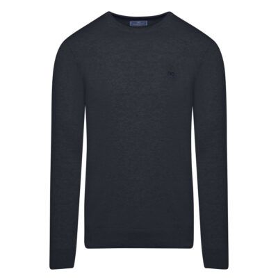 Logo-Embroidered Knitted Blouse Black (Modern Fit)