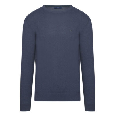 Logo-Embroidered Knitted Blouse Gray (Modern Fit)