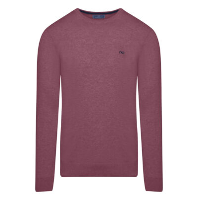Logo-Embroidered Knitted Blouse Bordeaux (Modern Fit)