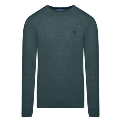 Logo-Embroidered Knitted Blouse Dark Green (Modern Fit)