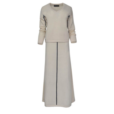 Women's Ecru Blouse/Skirt Set