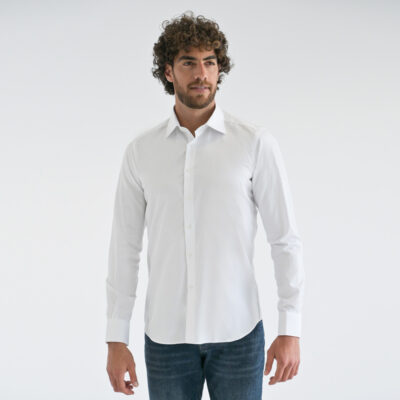 Superior Shirt Easy-Iron White in Cotton (Modern Fit)