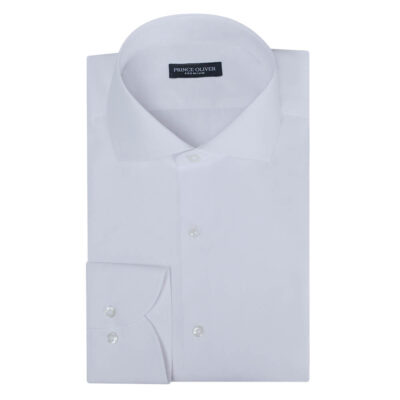 Superior Shirt White in Cotton poplin (Modern Fit)