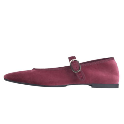 Velvet Ballerina with Bordeaux Barette