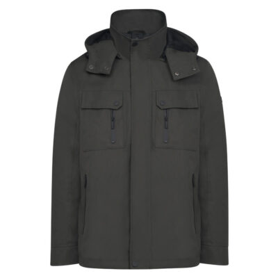 Prince Oliver Lightweight Hooded Jacket Khaki & Detachable Hood (Modern Fit)