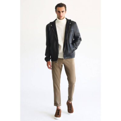 Prince Oliver Beige Fabric Pants (Comfort Fit)