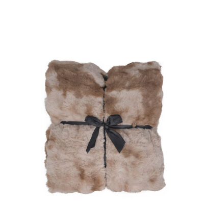 Prince Oliver Double Blanket Sheep Fur Brown 200 x 220 cm