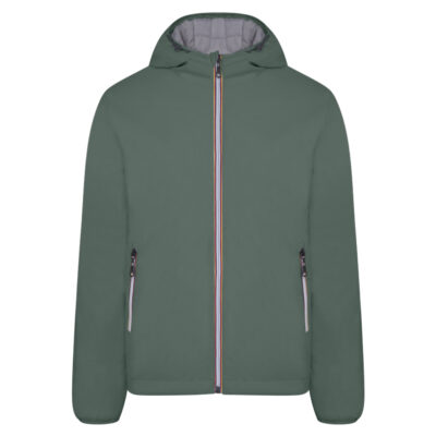 Hooded Lightweight Jacket Green Modern Fit