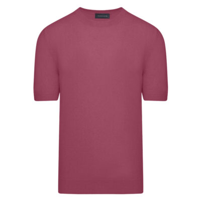 T-Shirt Crepe Blend Bordeaux Modern Fit