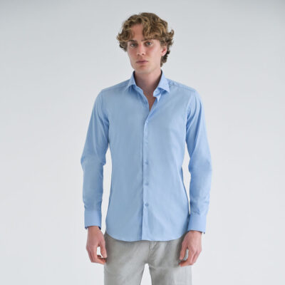 Light Blue Shirt in Cotton Modern Fit