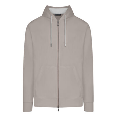 Zip up Hoodie Beige Modern Fit