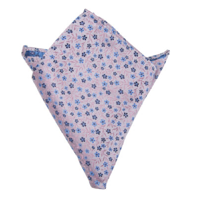 Pocket Square Floral Grey