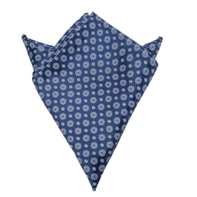 Pocket Square Blue with Pattern
