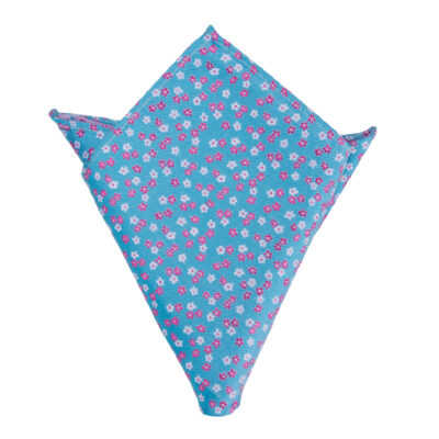Pocket Square Floral Turquoise