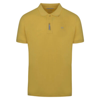 Essential Polo Double Pique Yellow in Cotton Regular Fit