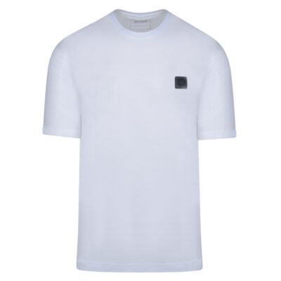 Premium T-Shirt White in Cotton with Logo Patch