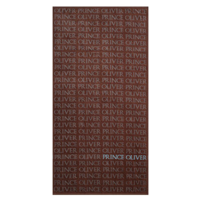 Deluxe Velour Jacquard Logo Beach Towel 180×90 cm Brown/Gray