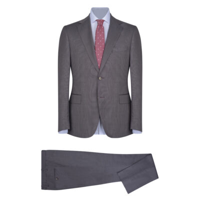 Burgundy Suit in Wool Blend Modern Fit