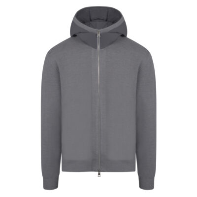 DUNO "ERNEST" Grey Hooded Jacket Regular Fit